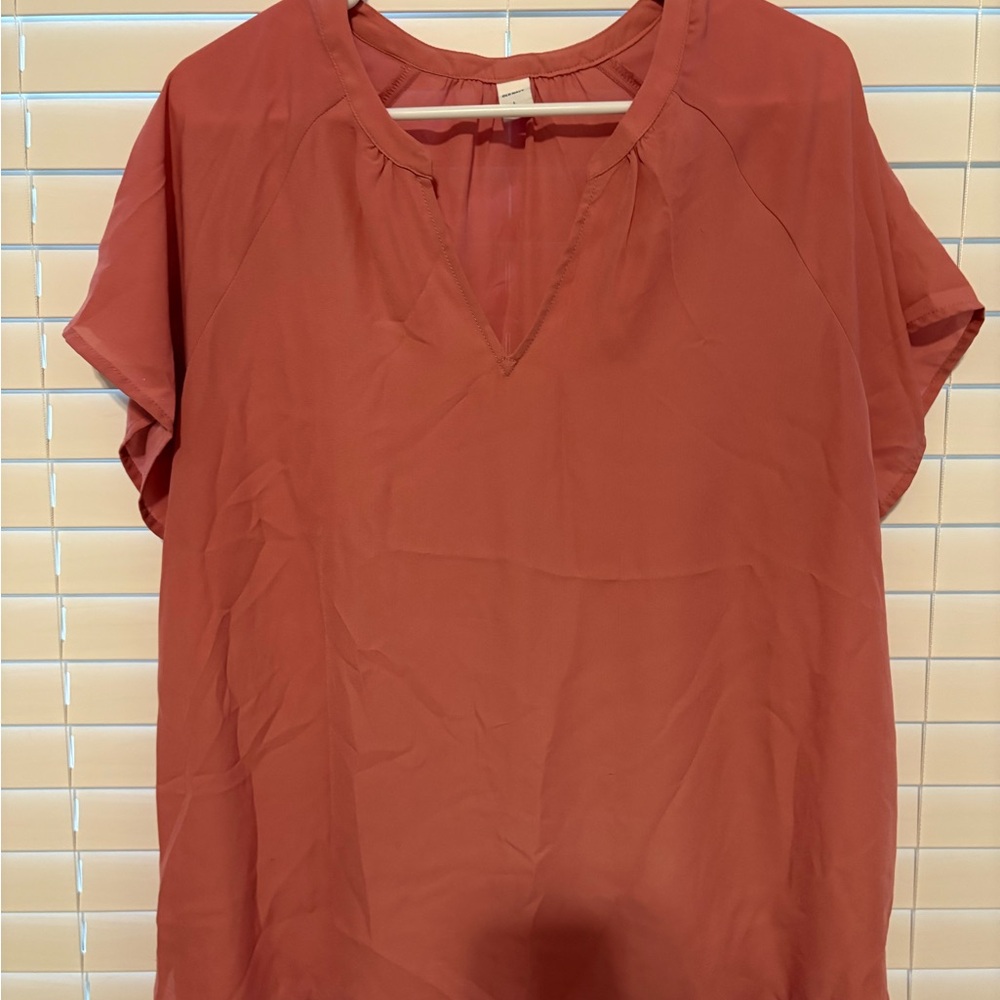 Old Navy pink Short Sleeve Relaxed Blouse
